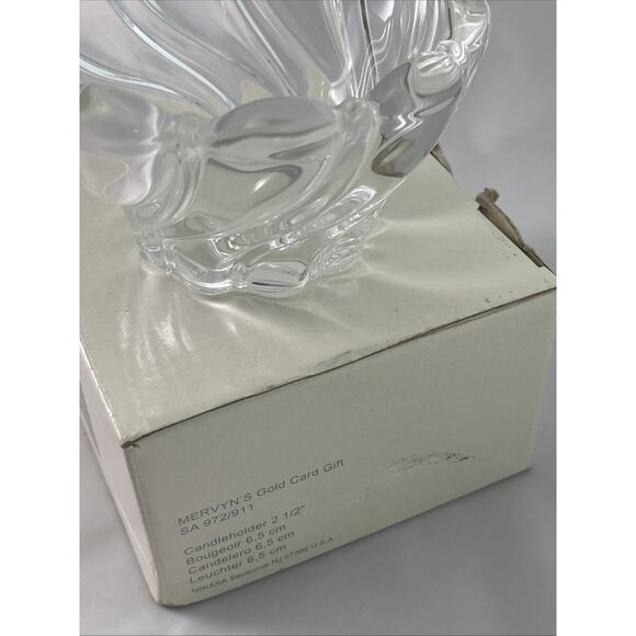 Mikasa Peppermint Clear Swirl Bowl Glass Candy - Picture 3 of 6